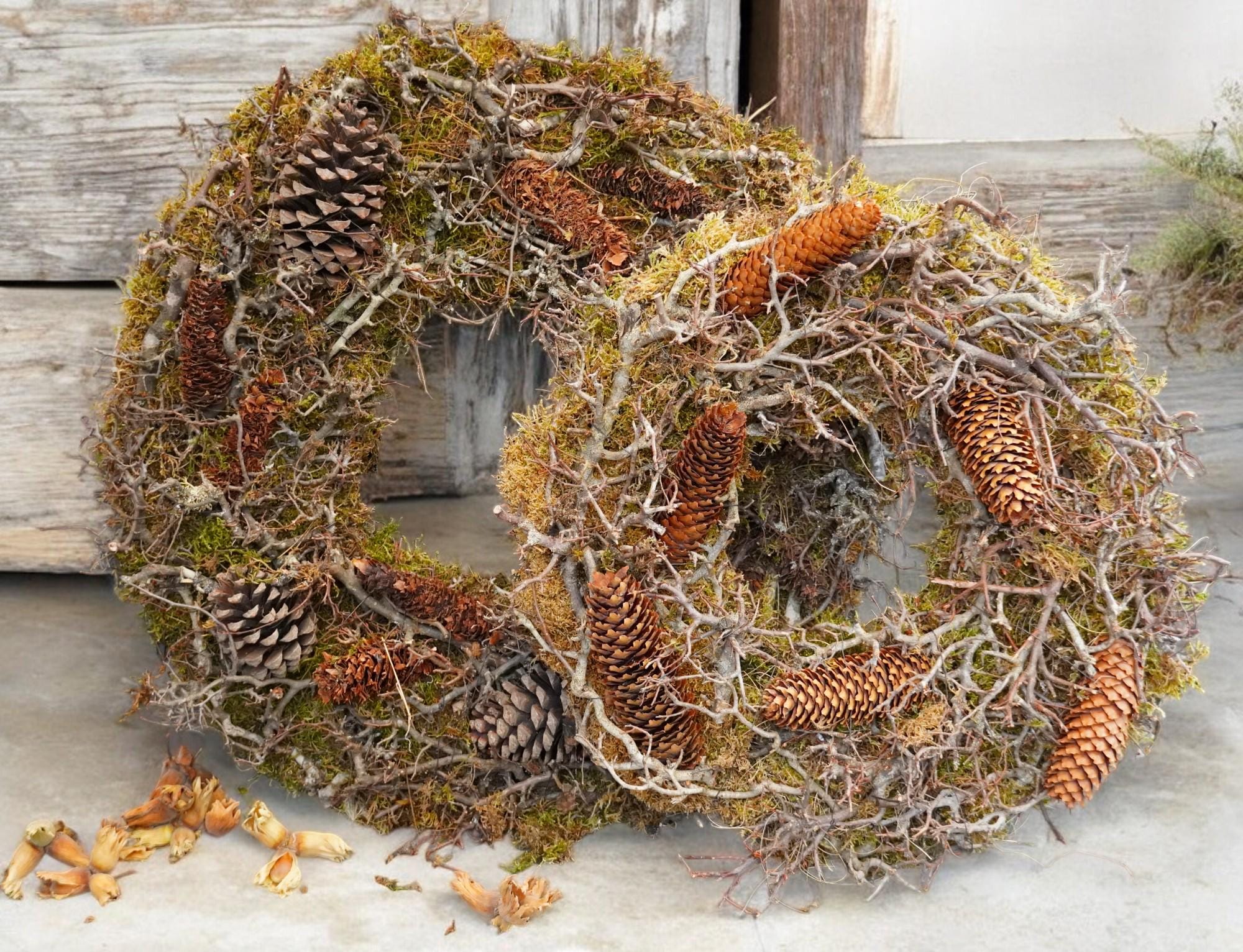 Wandkranz 45 und 60 cm Gartenkranz Kranz Mooskranz