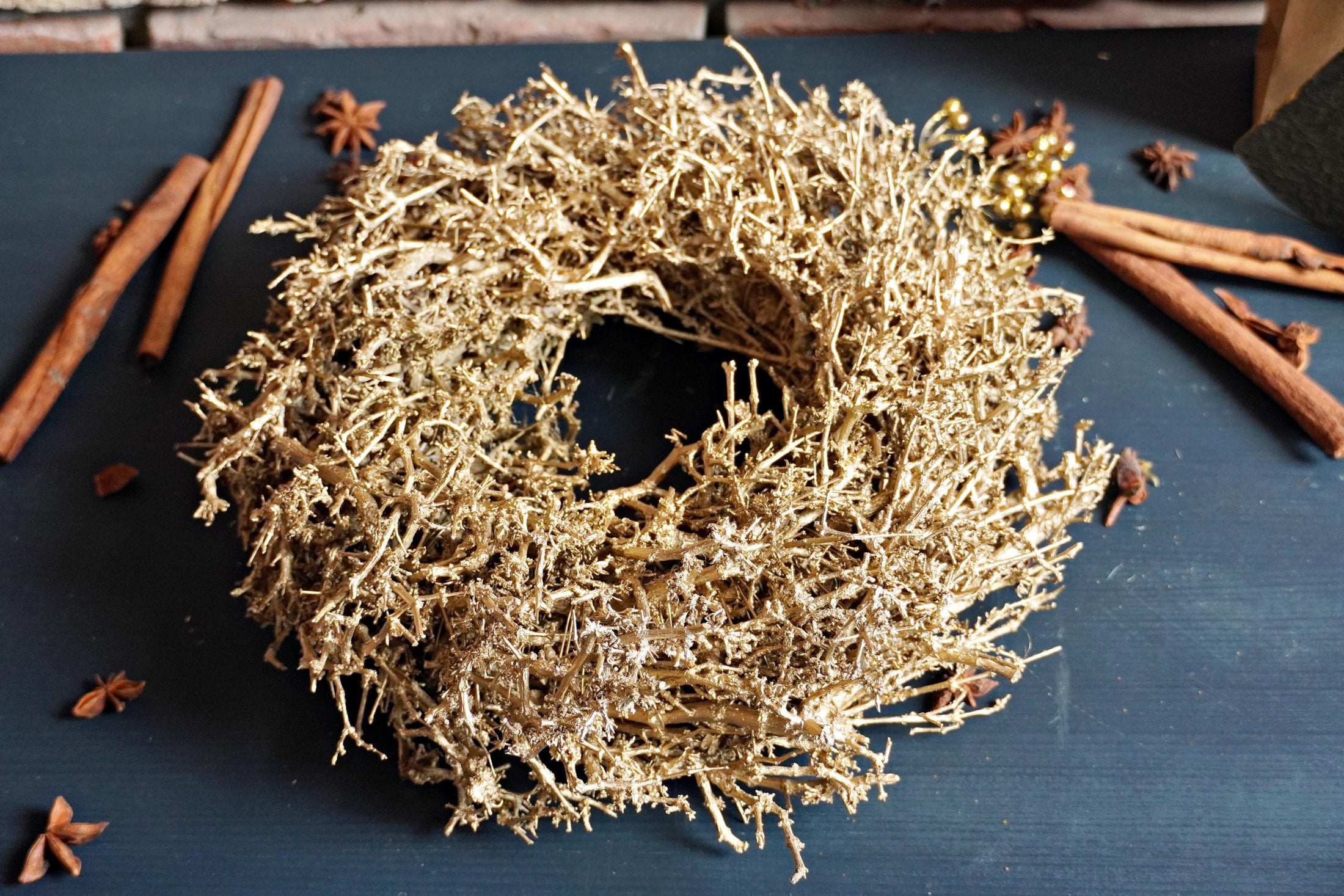 Weihnachtskranz "Goldener Bonsai" 30 cm