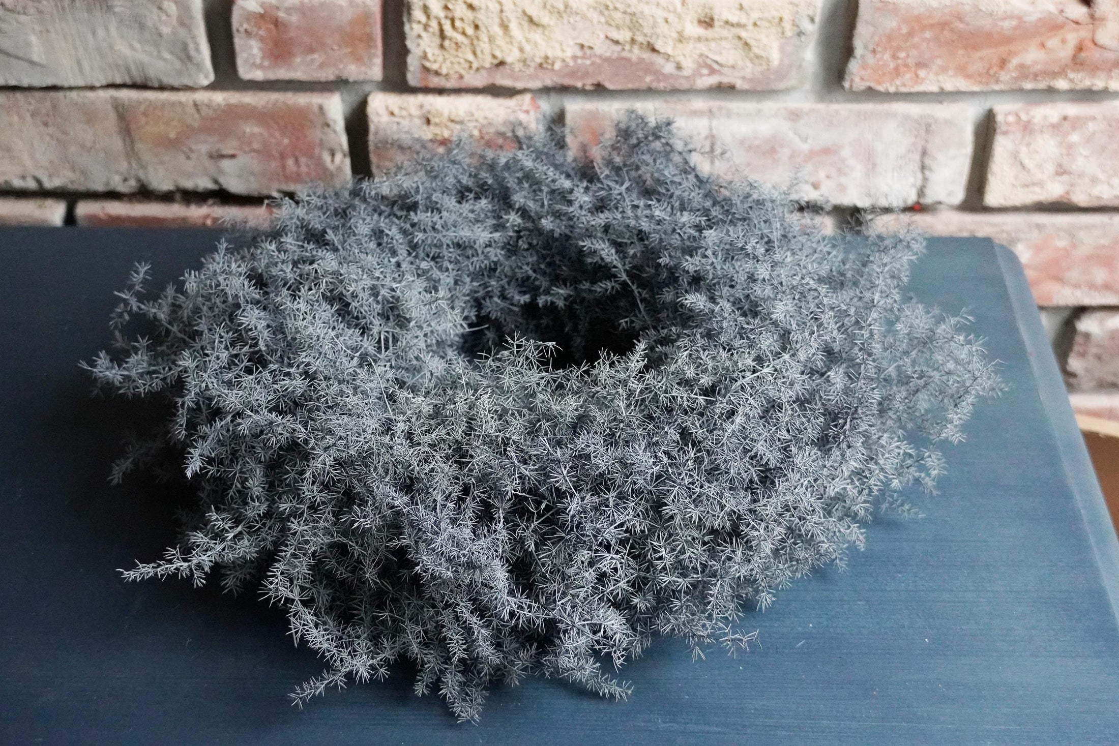 Eleganter Wandkranz / Türkranz, grauer Asparagus-Kranz 28, 35, 45 oder 60 cm Durchmesser