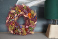 Bild in Galerie-Betrachter laden, 28 cm Trockenblumen-Kranz Türkranz oder Wandkranz
