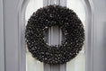 Bild in Galerie-Betrachter laden, Kranz schwarz Türkranz Wandkranz 40 cm Durchmesser
