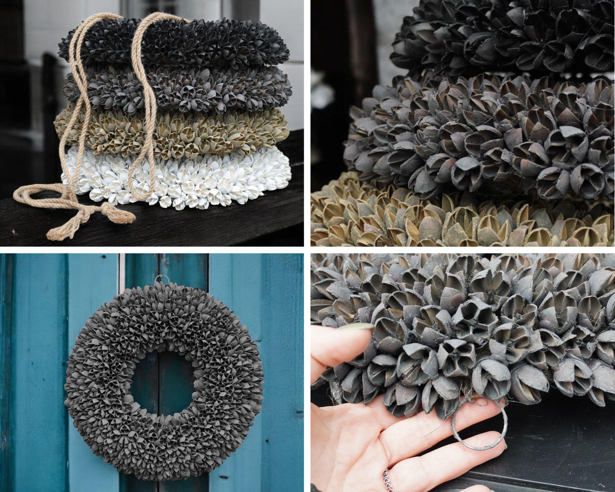 Kranz schwarz Türkranz Wandkranz 40 cm Durchmesser