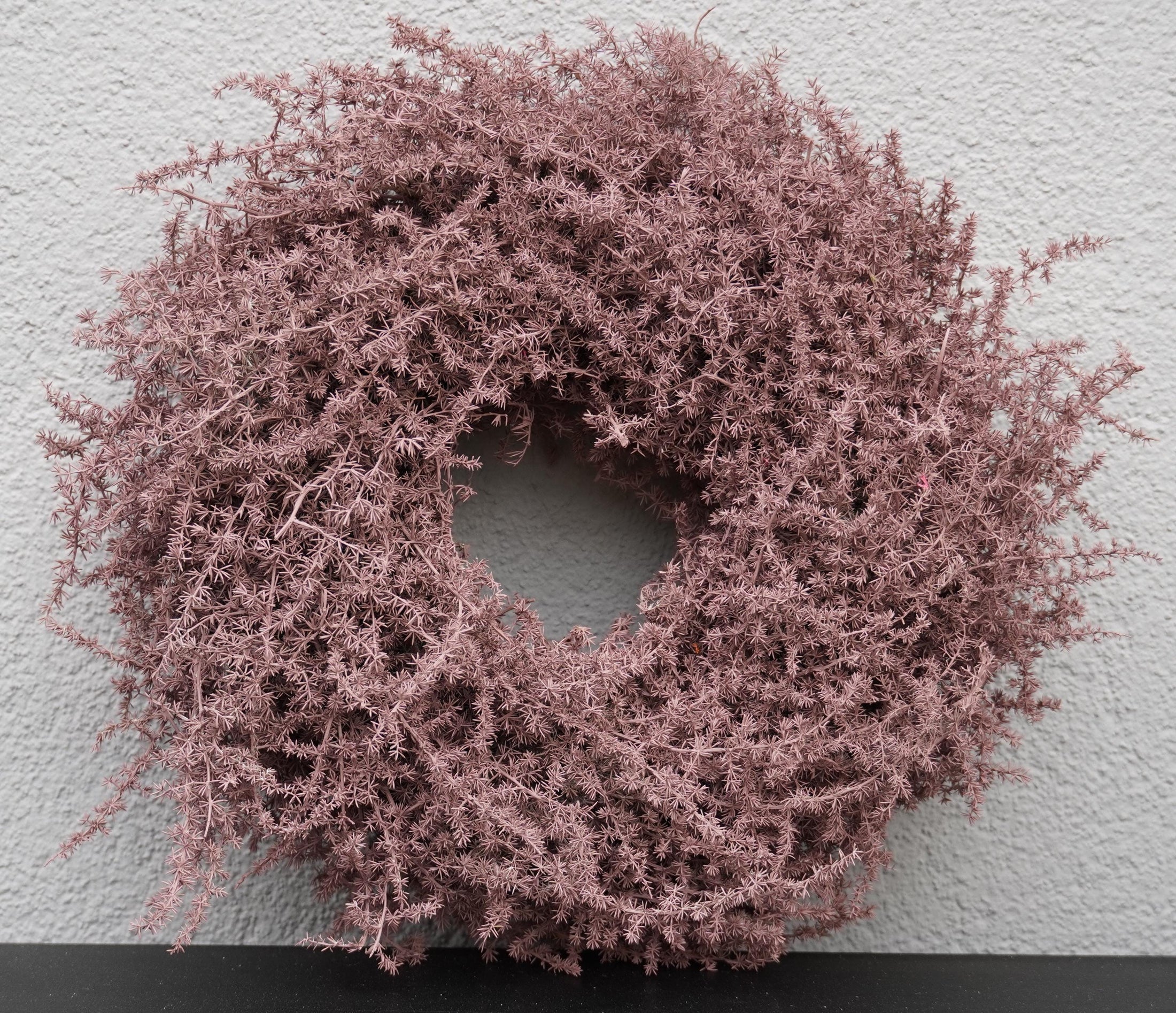 Kranz in Pastell Altrosa aus Asparagus Türkranz Wandkranz 28, 35 oder 45 cm