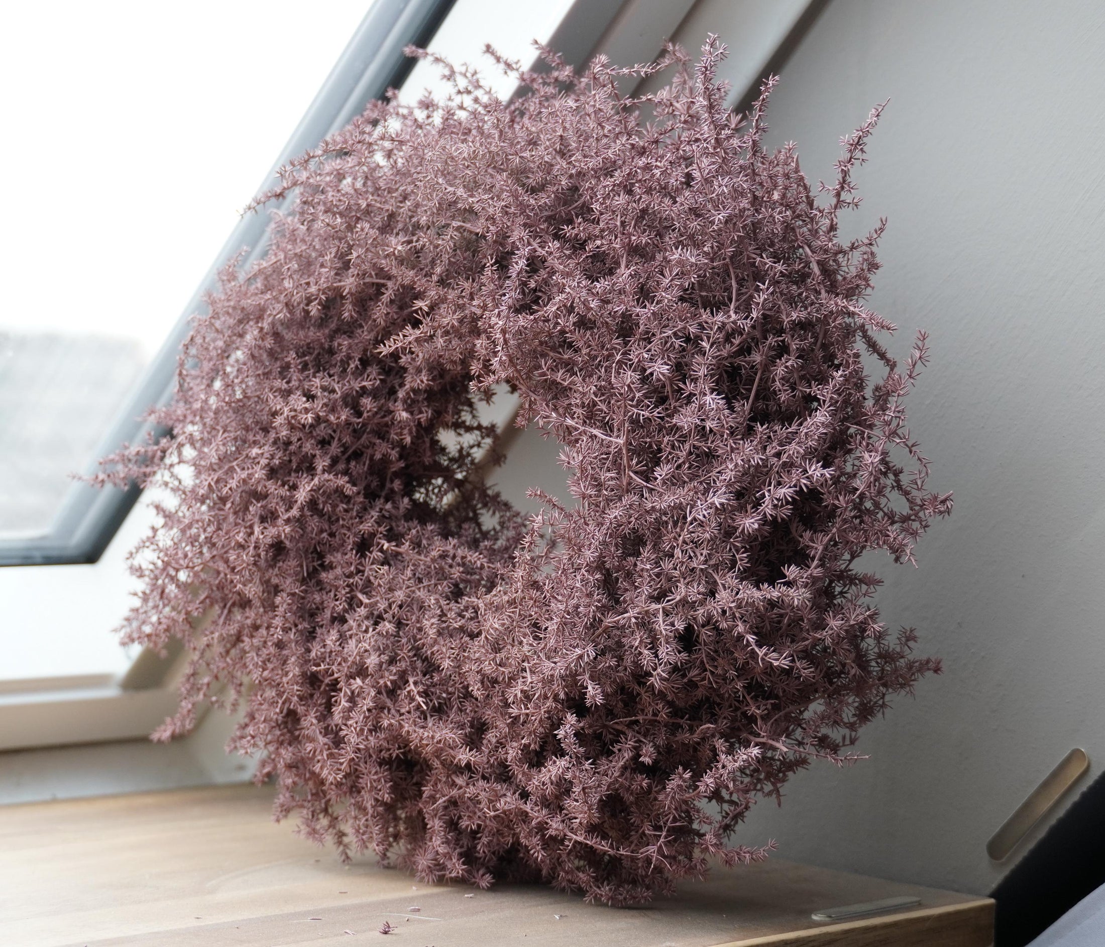 Kranz in Pastell Altrosa aus Asparagus Türkranz Wandkranz 28, 35 oder 45 cm