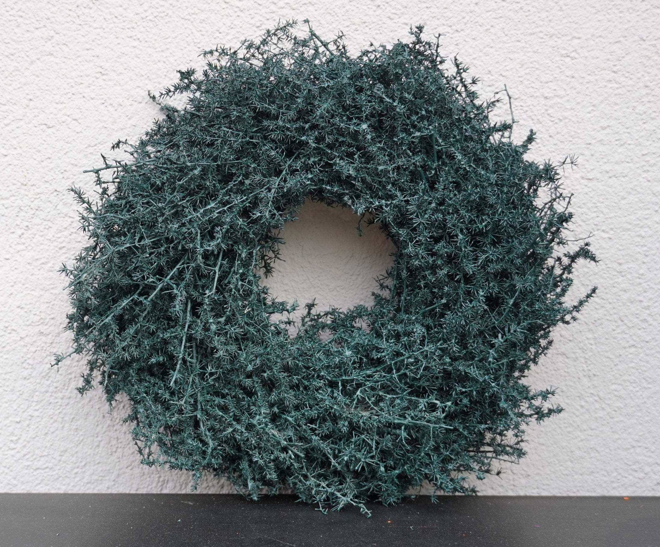 Kranz in Petrol aus Asparagus Türkranz Wandkranz 28, 35 oder 45 cm