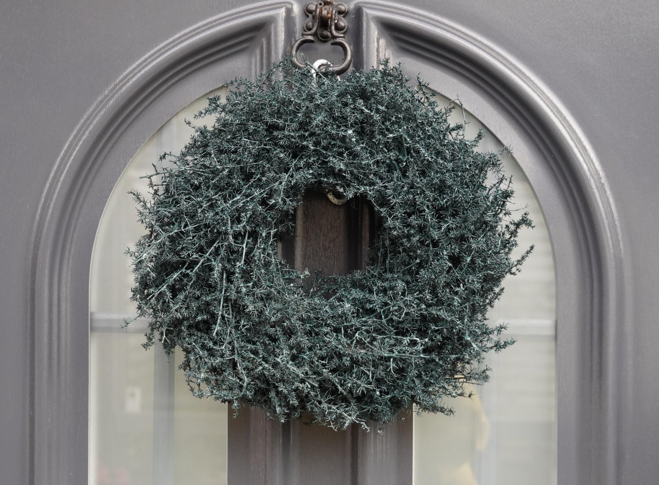 Kranz in Petrol aus Asparagus Türkranz Wandkranz 28, 35 oder 45 cm