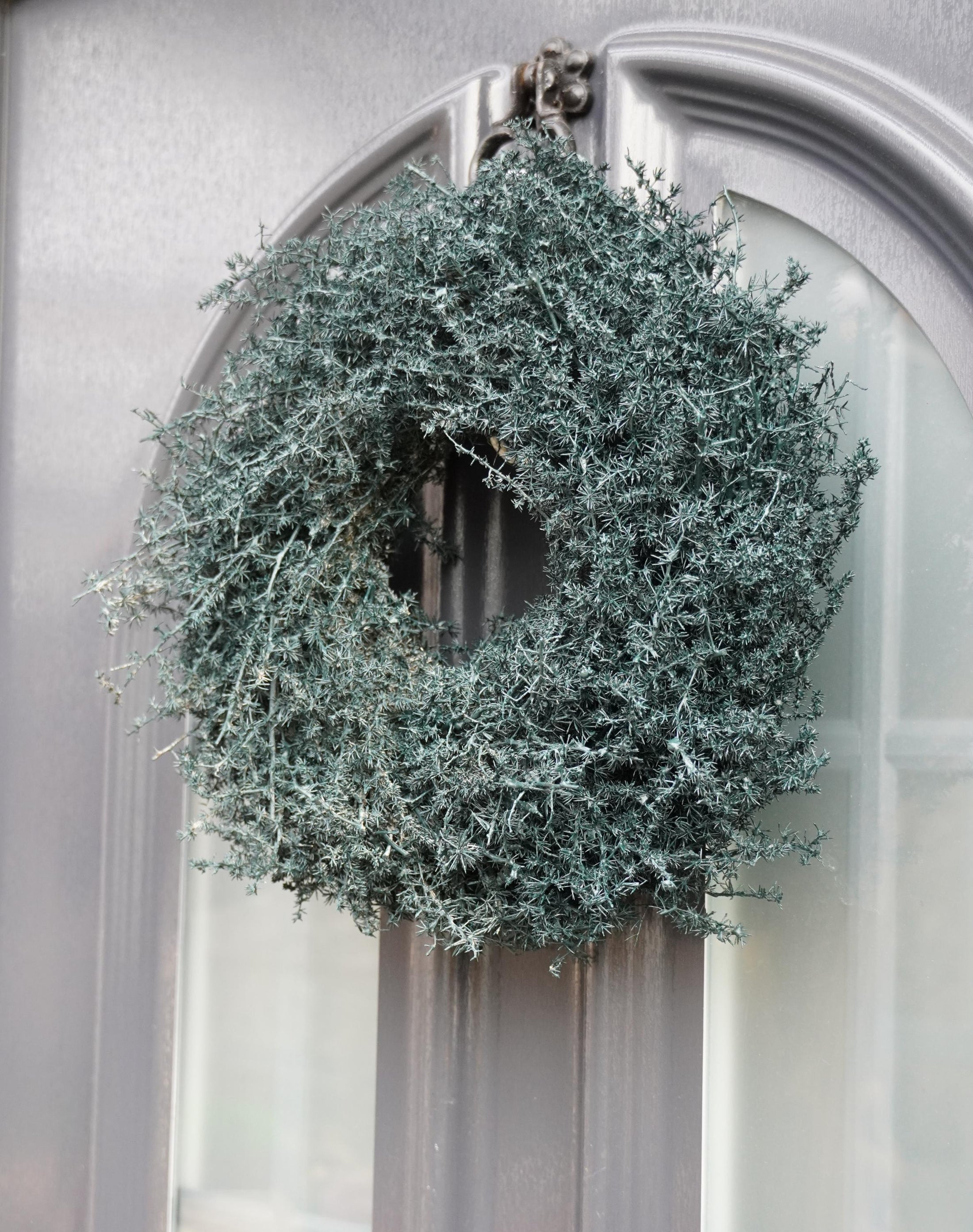 Kranz in Petrol aus Asparagus Türkranz Wandkranz 28, 35 oder 45 cm