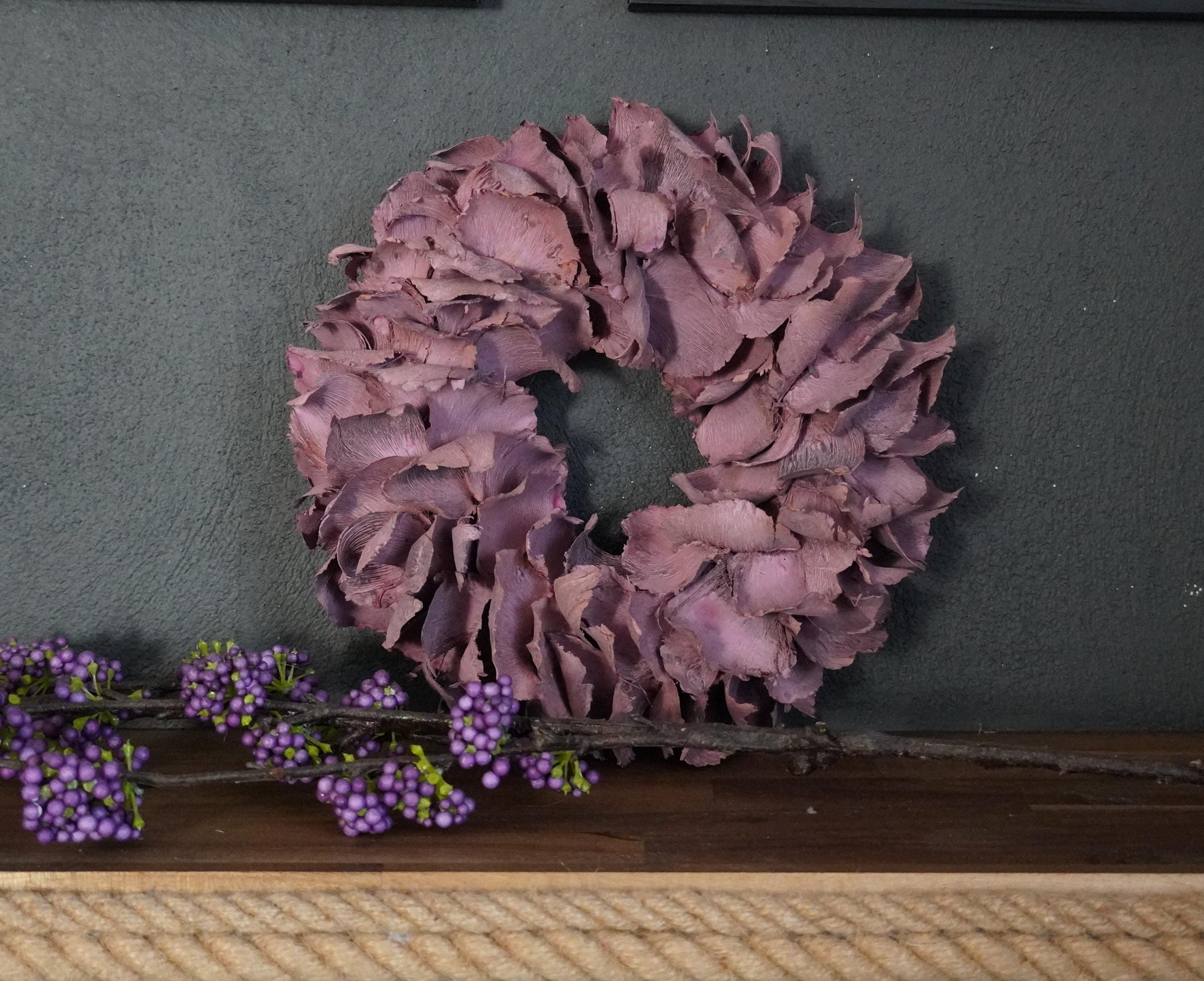 Türkranz Wandkranz Kranz Palmenblättern 25 cm in Pastell