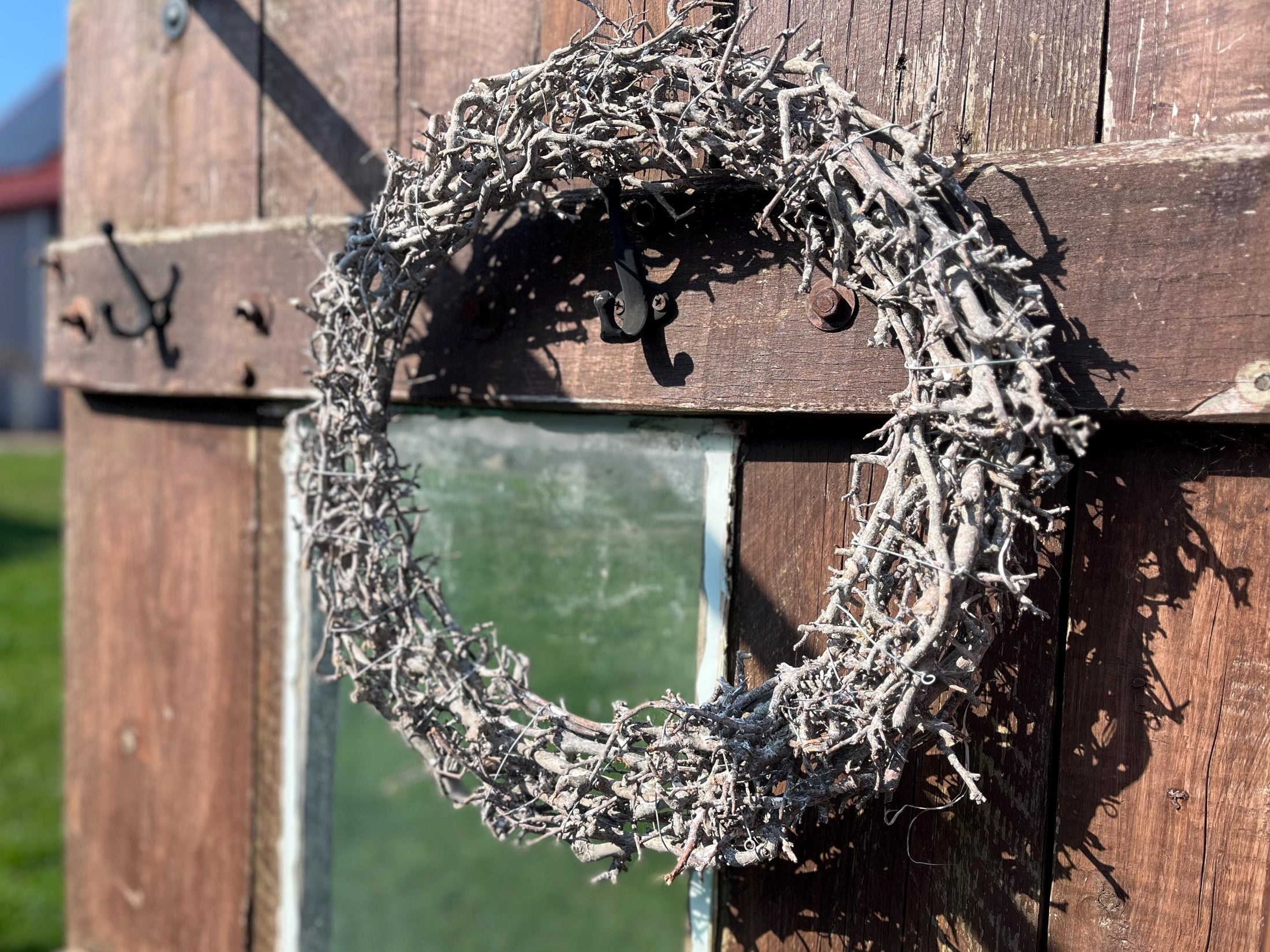 Vintage Bonsai-Kranz 40 cm Durchmesser Türkranz Wandkranz