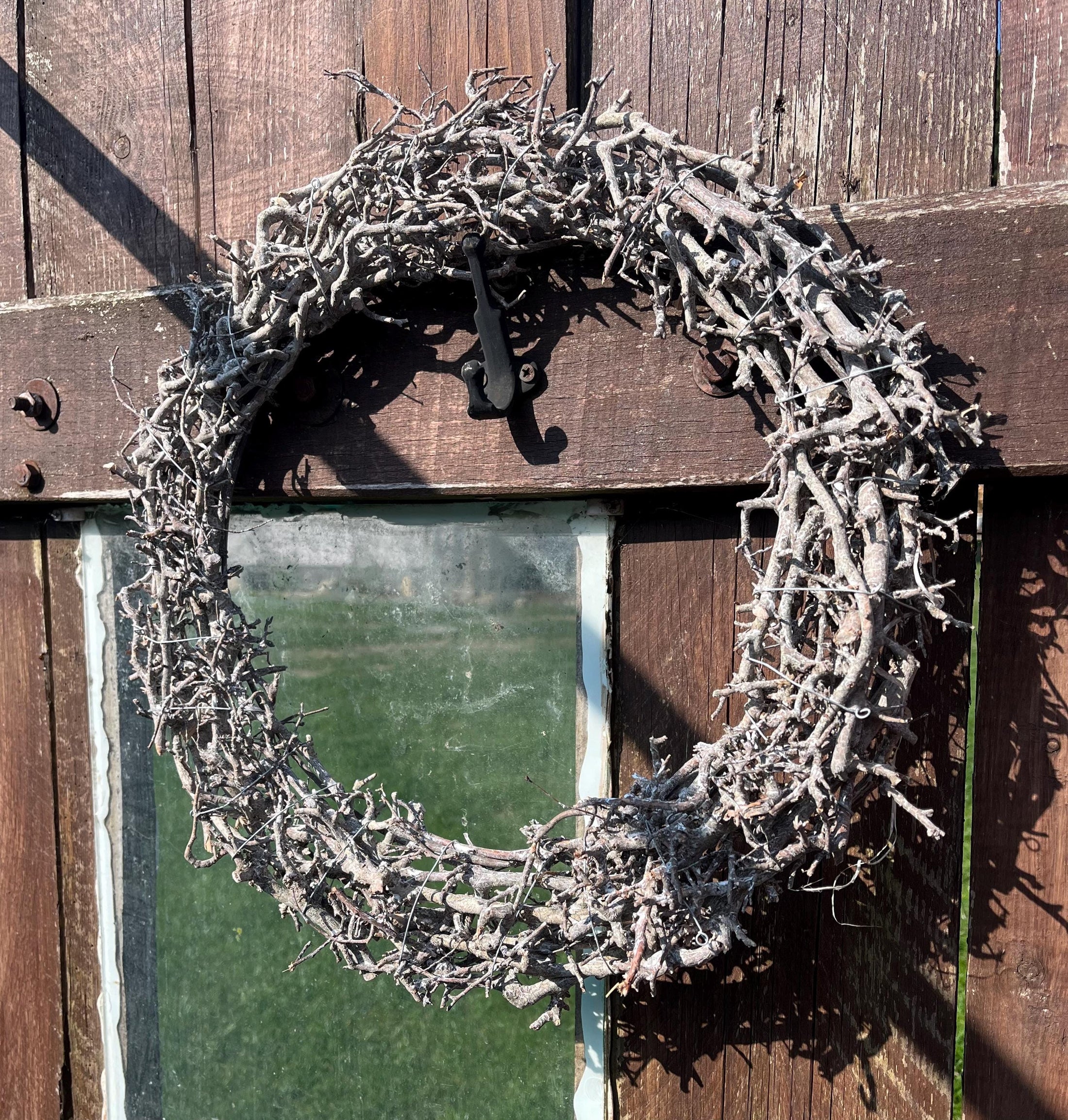 Vintage Bonsai-Kranz 40 cm Durchmesser Türkranz Wandkranz