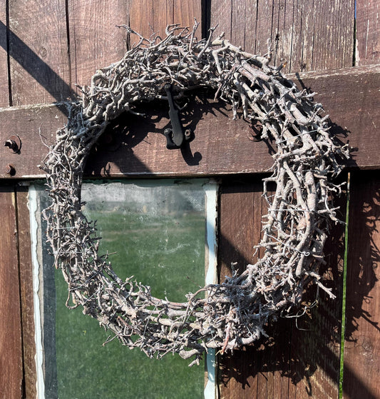 Vintage Bonsai-Kranz 40 cm Durchmesser Türkranz Wandkranz