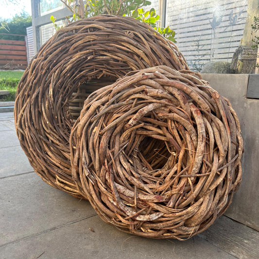 XXL 85 cm Lianen-Kranz in Natur – Handgefertigte Outdoor-Deko