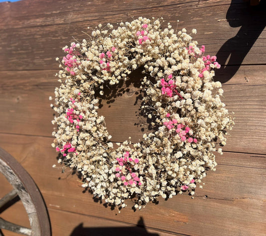 Schleierkraut Kranz, für Tür und Wand ca. 30 cm Durchmesser