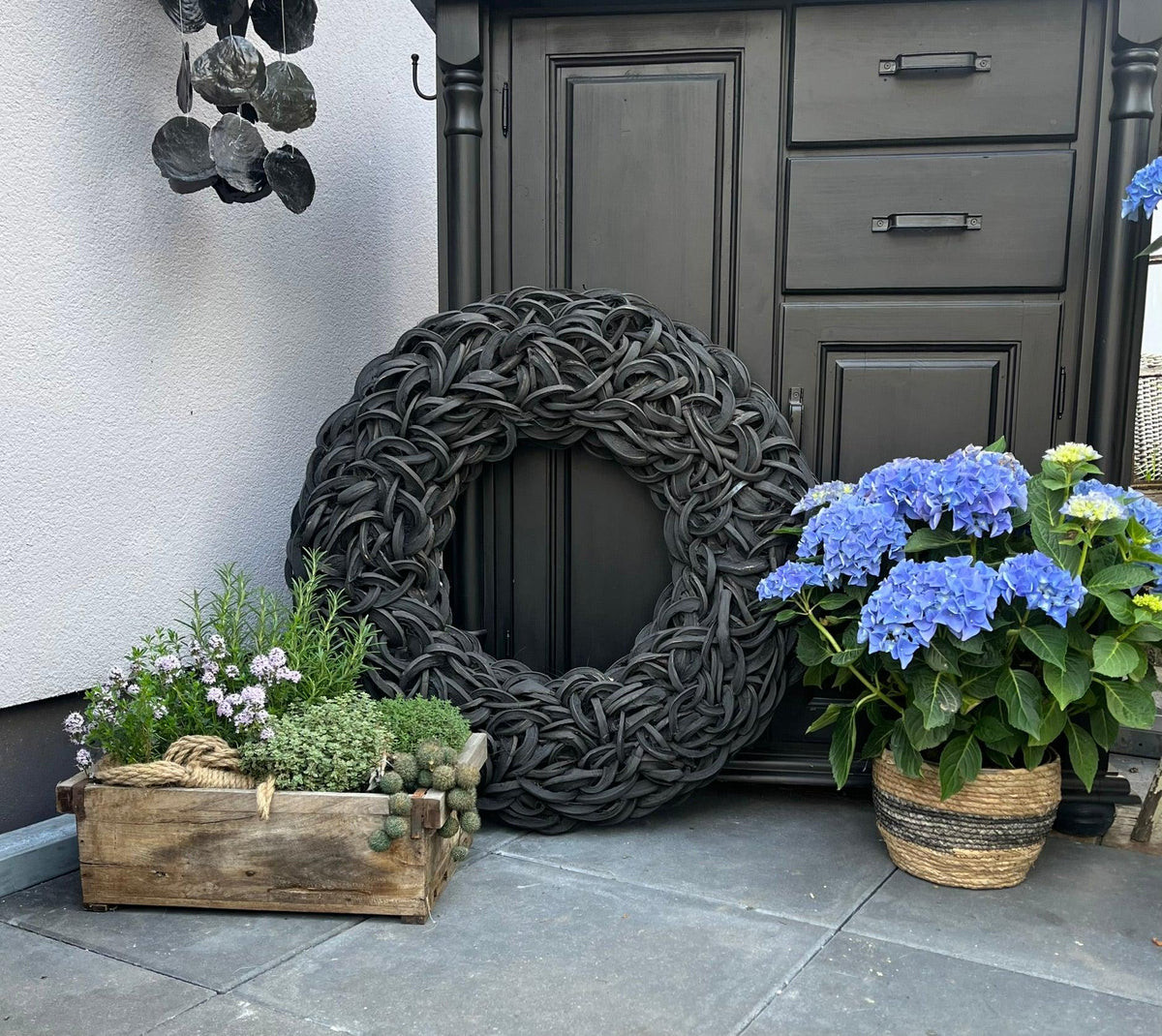 Kranz Premium XXL 100 cm Wandkranz, Schwarz