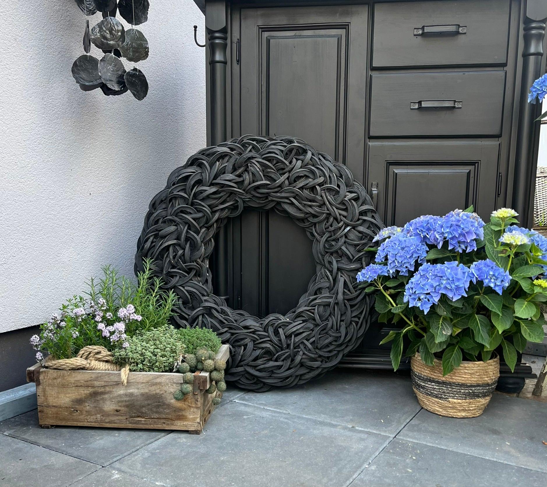 Kranz Premium XXL 100 cm Wandkranz, Schwarz