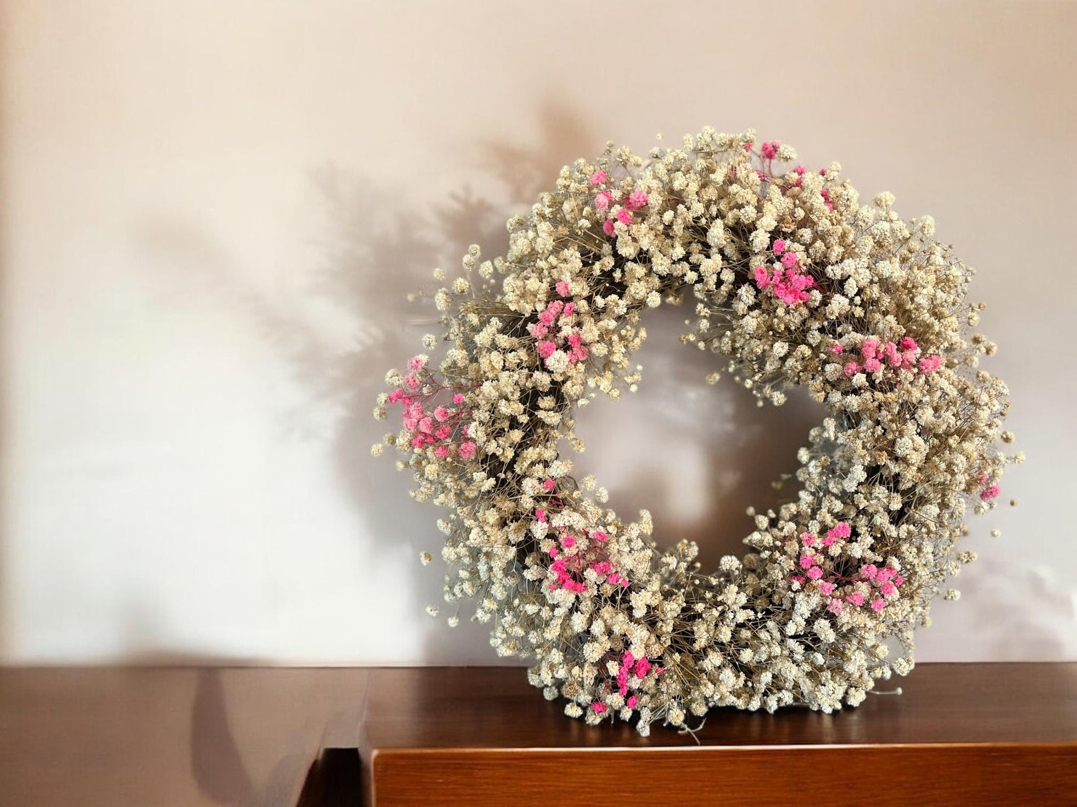 Schleierkraut Kranz, für Tür und Wand ca. 30 cm Durchmesser