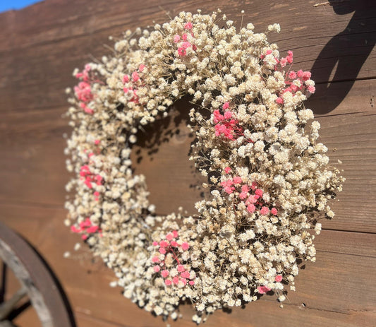 Schleierkraut Kranz, für Tür und Wand ca. 30 cm Durchmesser