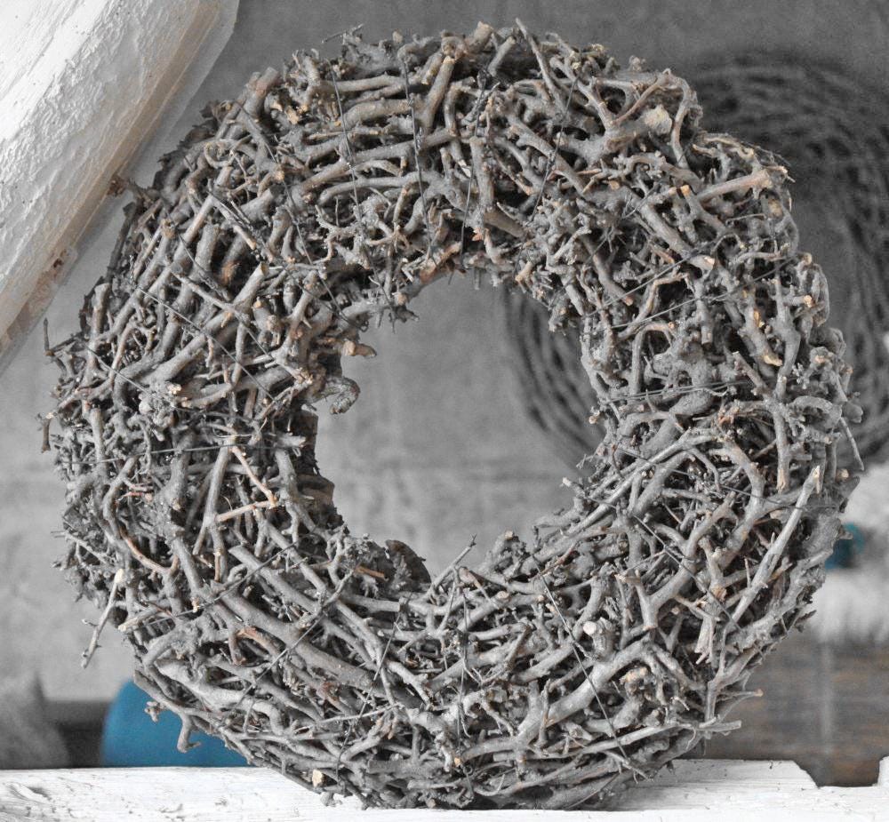 Vintage bonsai-kranz 45 cm durchmesser, kranz türkranz wandkranz