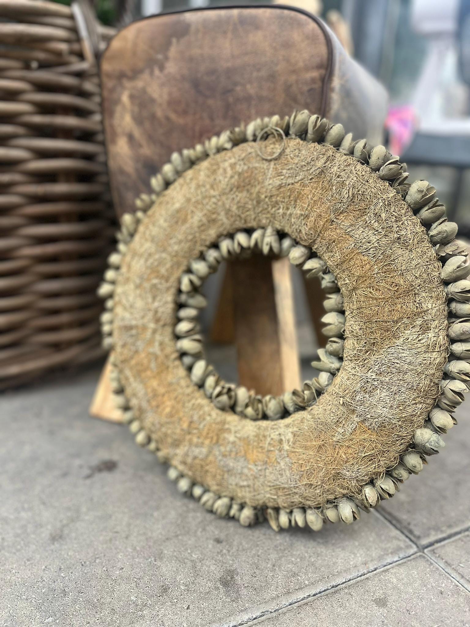 Kranz Natur/grün Türkranz Wandkranz 40 cm Durchmesser