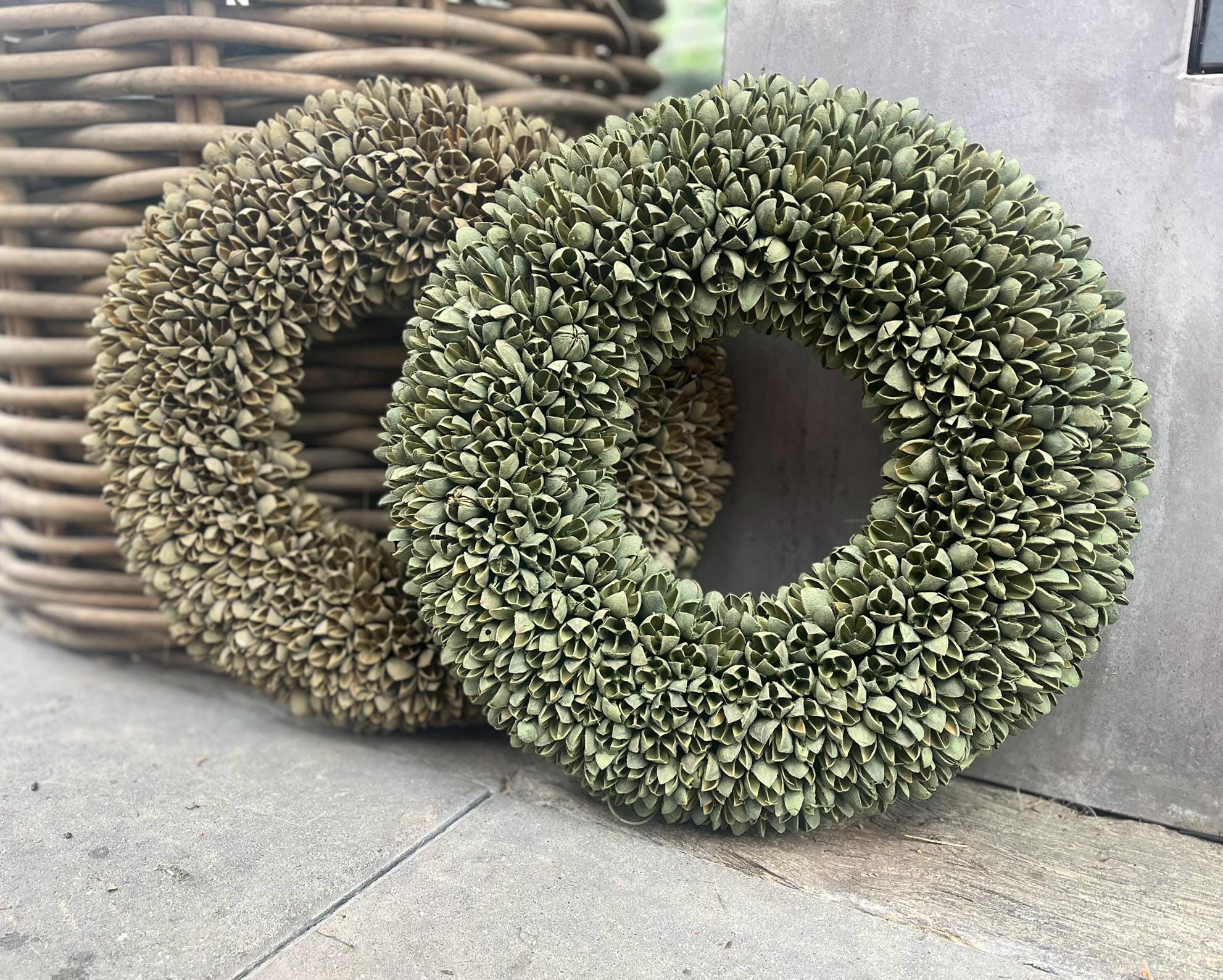 Kranz Natur/grün Türkranz Wandkranz 40 cm Durchmesser