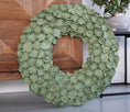 Bild in Galerie-Betrachter laden, Wandkranz Grün Türkranz Blütenkranz 55 cm Durchmesser, Praktische Aufhängung
