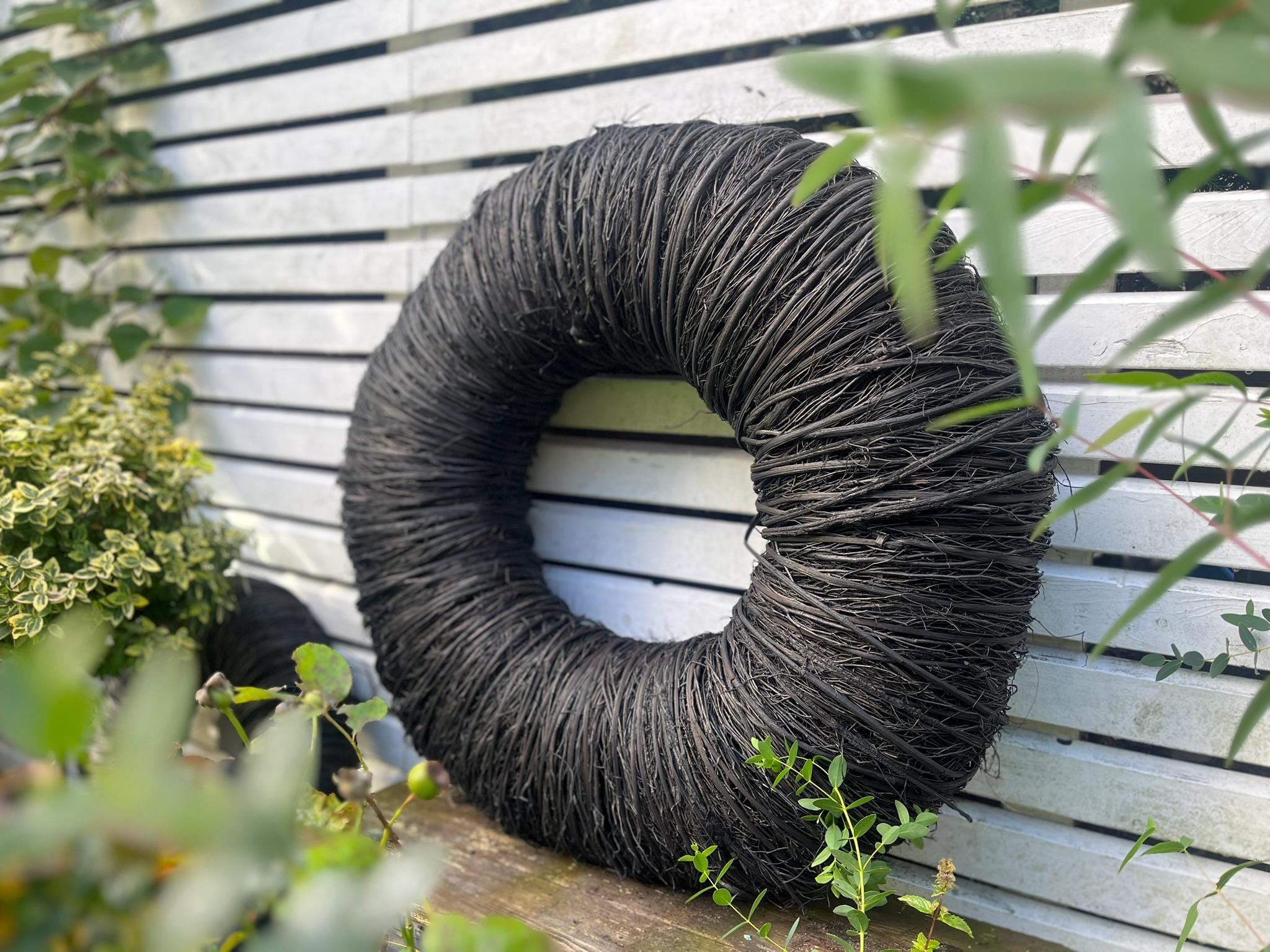 Naturkranz aus Rebe schwarz – 45 cm, 60 cm und 85 cm∙ rustikale Deko für Haus & Garten