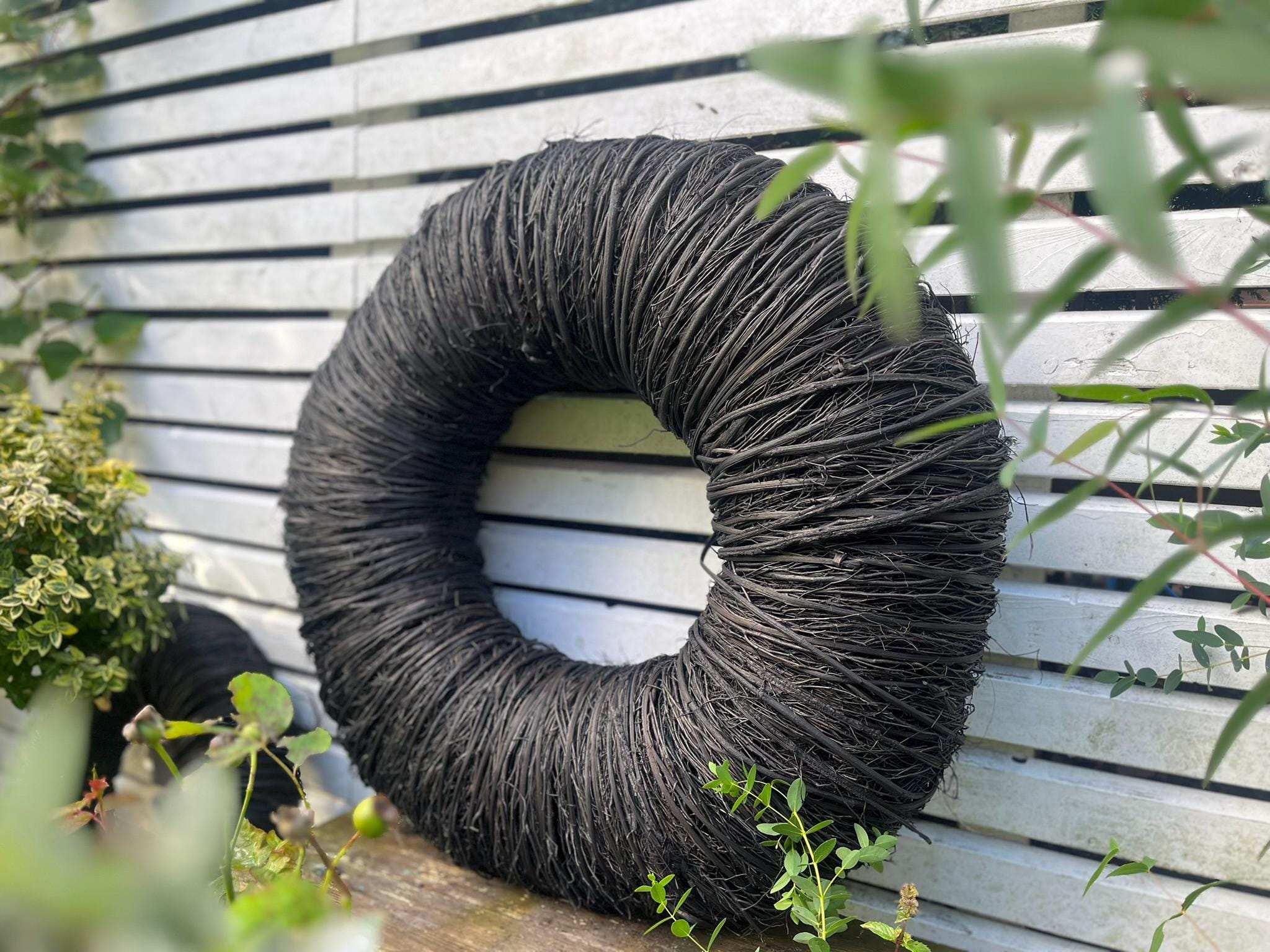 Naturkranz aus Rebe schwarz – 45 cm, 60 cm und 85 cm∙ rustikale Deko für Haus & Garten
