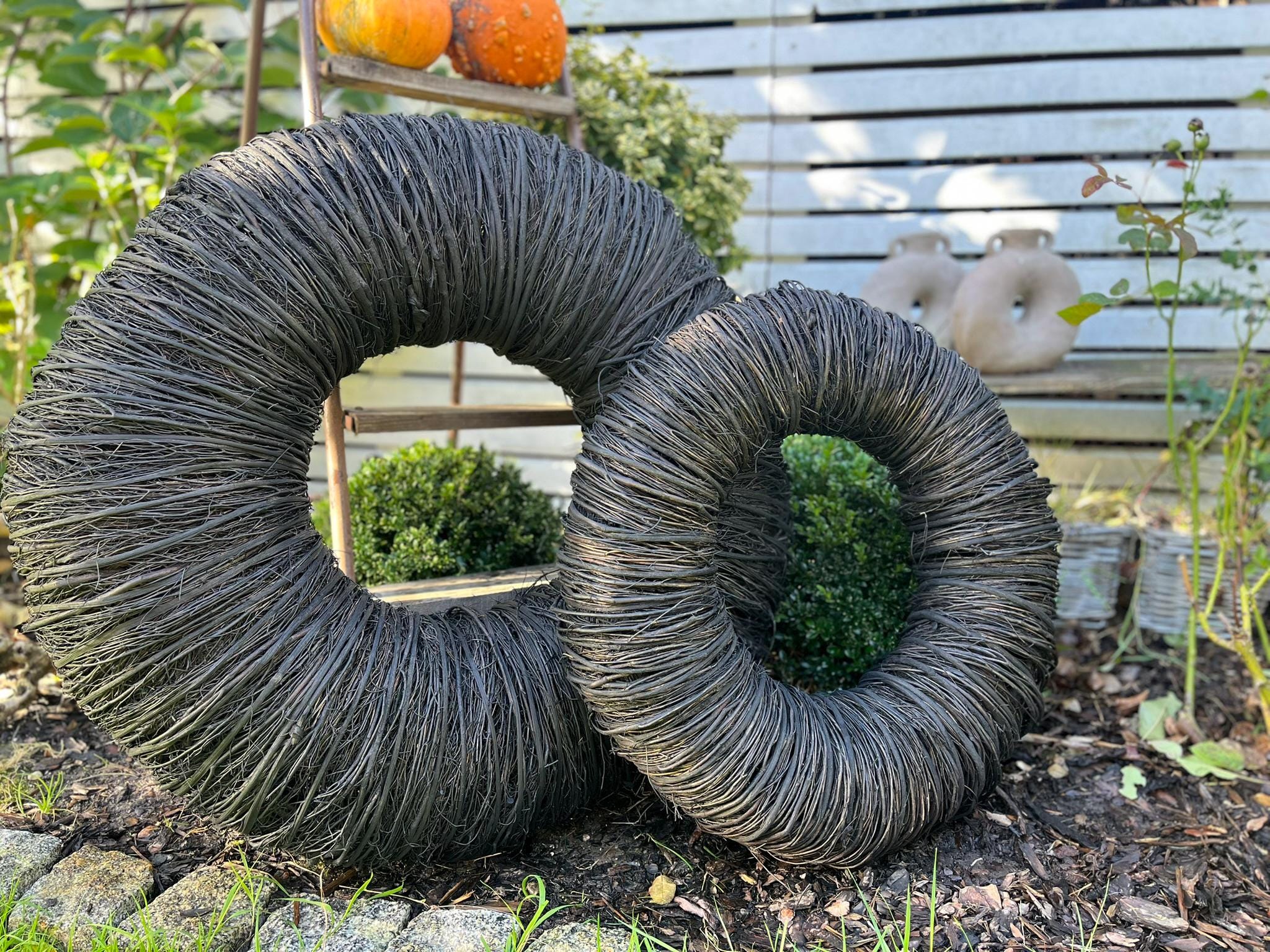 Naturkranz aus Rebe schwarz – 45 cm, 60 cm und 85 cm∙ rustikale Deko für Haus & Garten