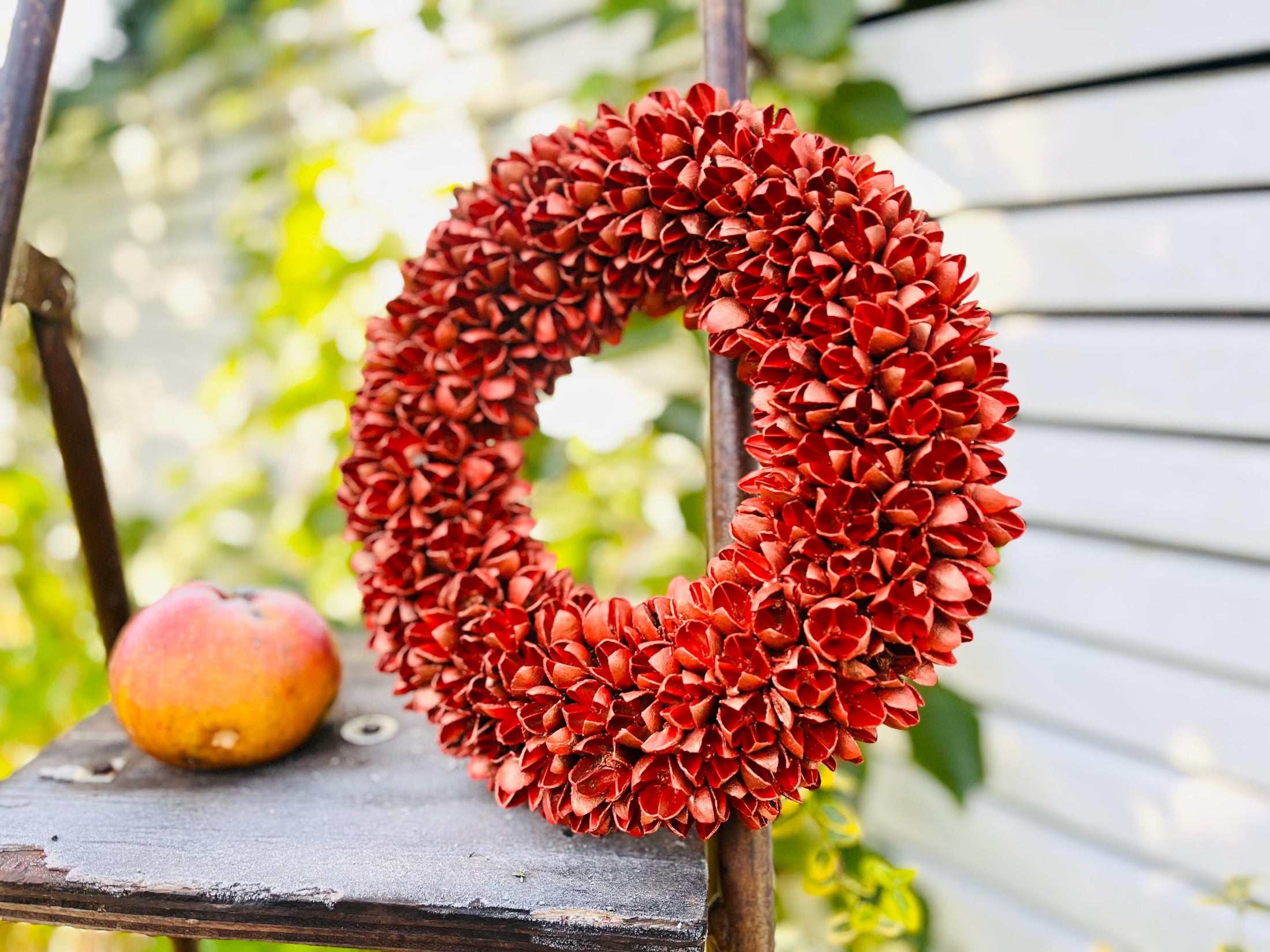 Kranz Orange Türkranz Wandkranz 30 cm Durchmesser