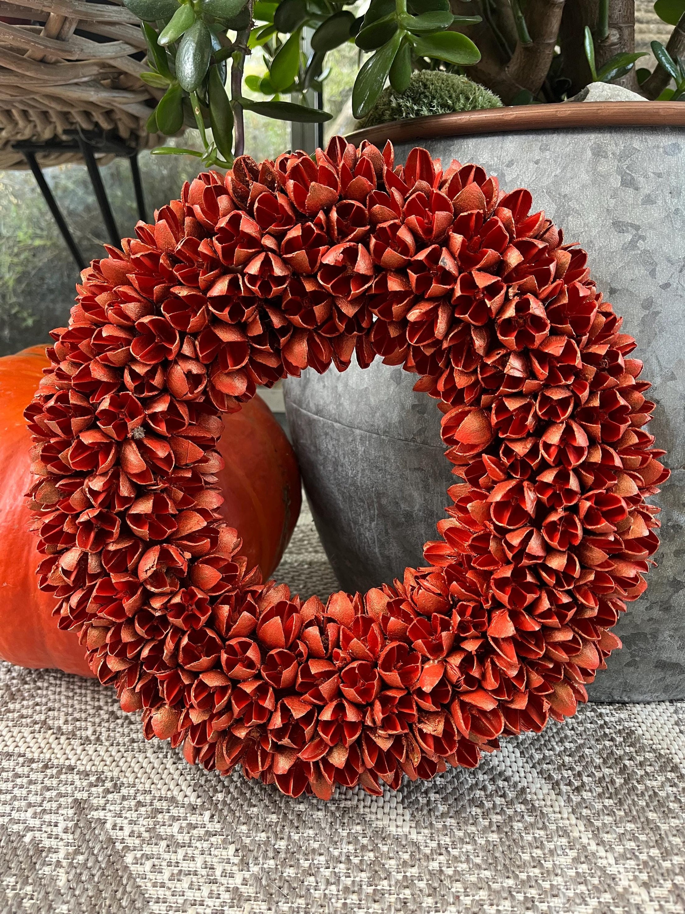 Kranz Orange Türkranz Wandkranz 30 cm Durchmesser