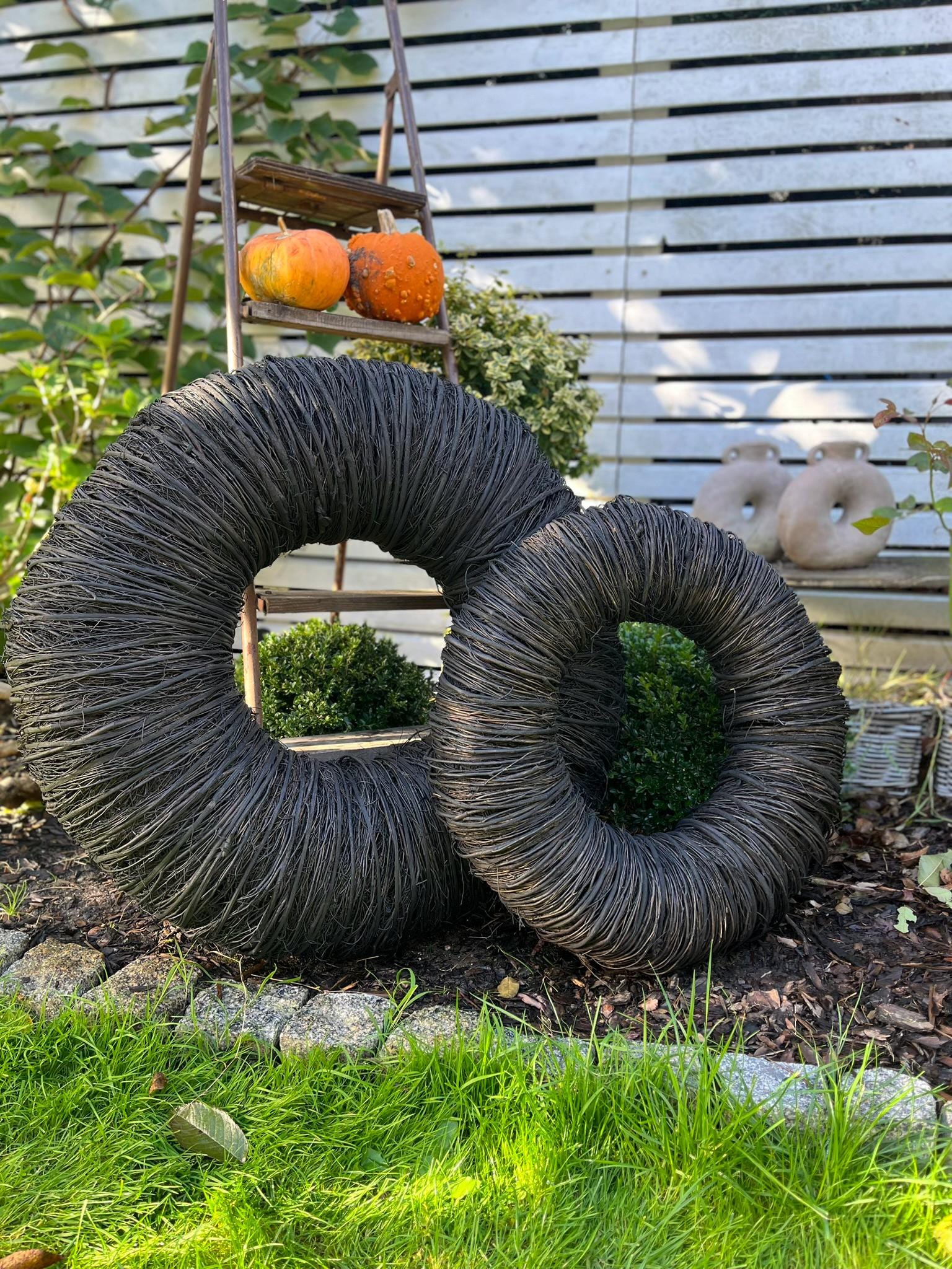 Naturkranz aus Rebe schwarz – 45 cm, 60 cm und 85 cm∙ rustikale Deko für Haus & Garten