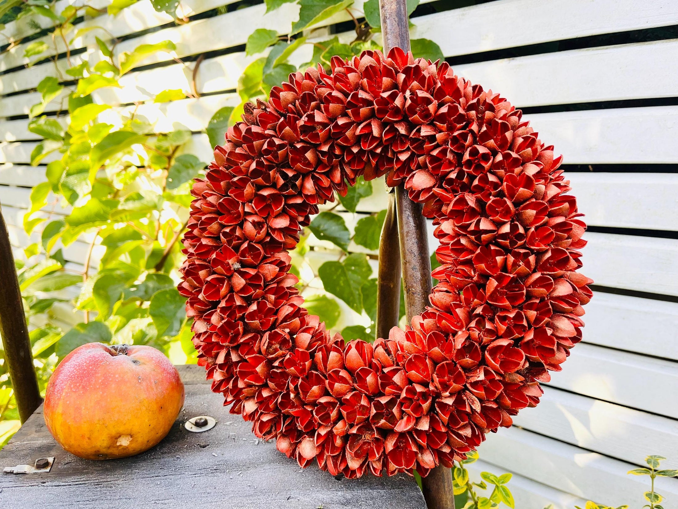 Kranz Orange Türkranz Wandkranz 30 cm Durchmesser