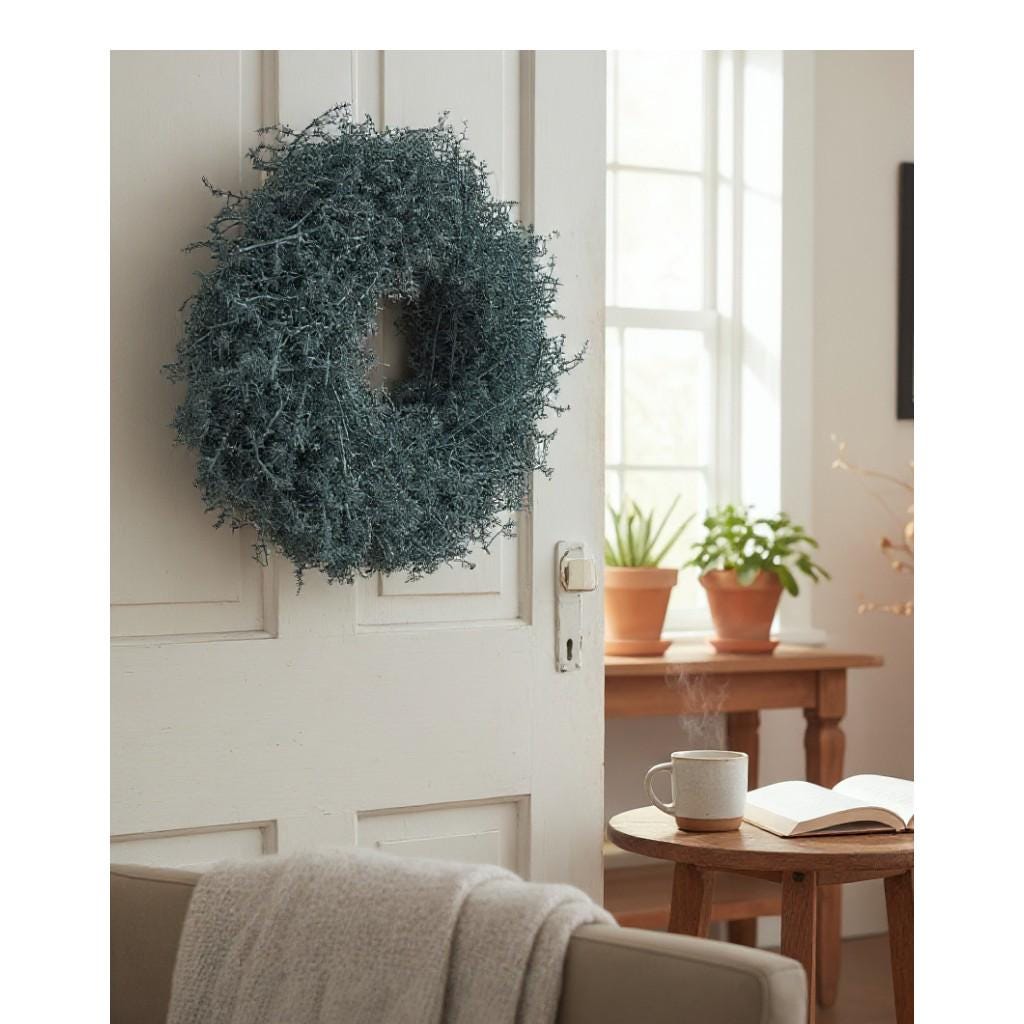 Kranz in Pastell Altrosa aus Asparagus Türkranz Wandkranz 28, 35 oder 45 cm