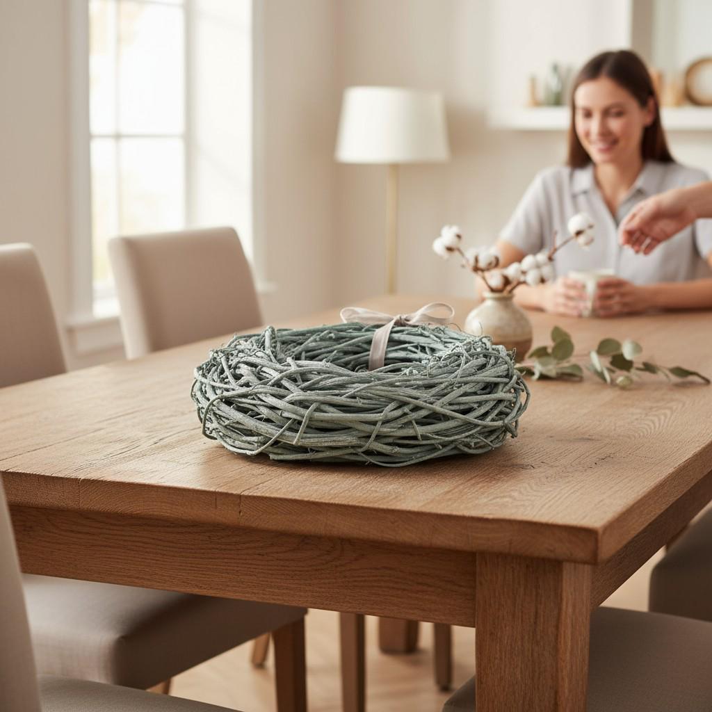 Rustikale Lianen-kranz in grün – Handgefertigte Outdoor-Deko in Treibholz-Optik 48 cm oder 65 cm