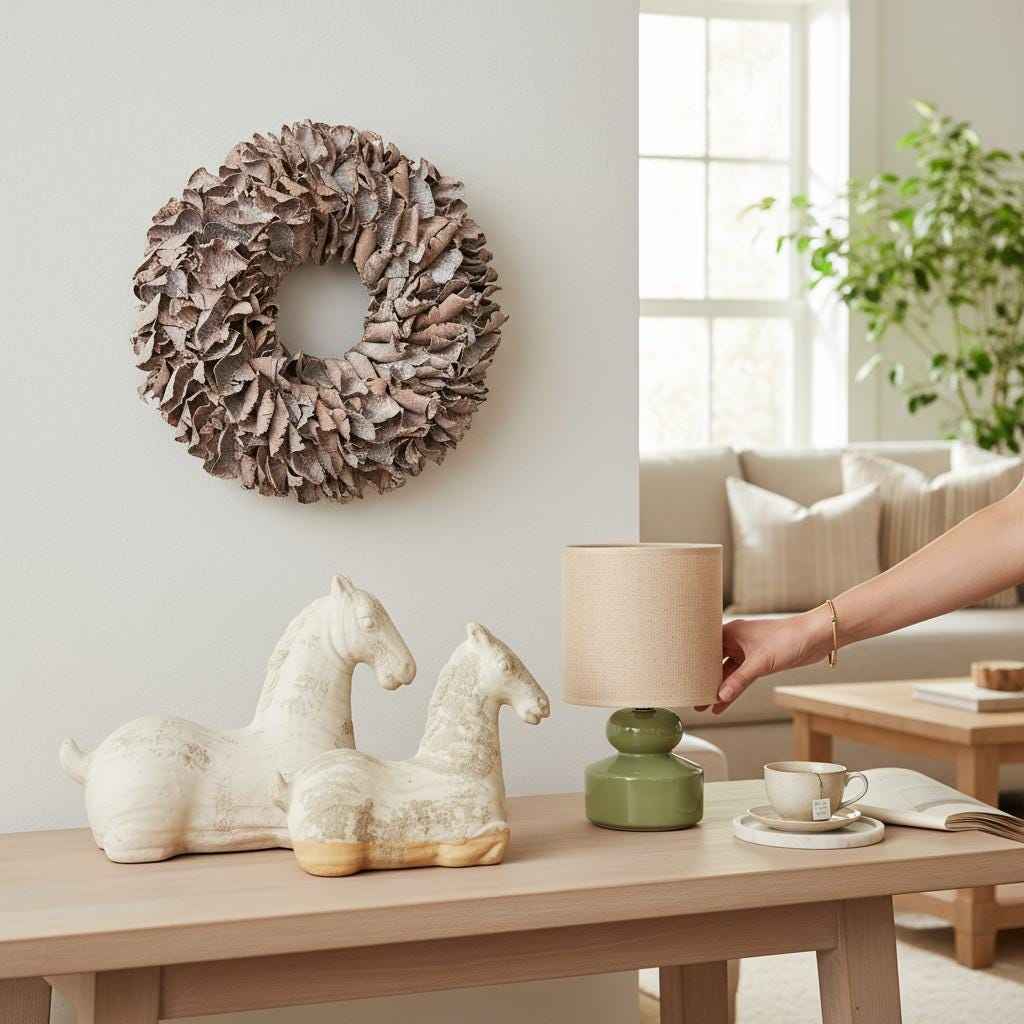 Palmblatt-Kranz Natur 25–65 cm – Türkranz Wandkranz