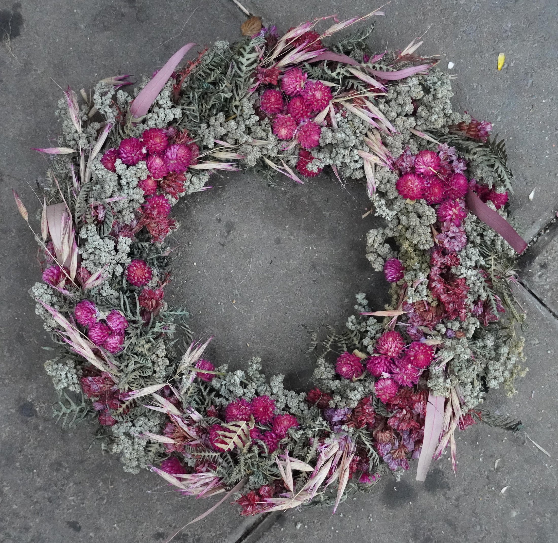 Türkranz Trockenblumen 30 cm – Frühlingskranz mit Naturmaterial – Haustürdeko & Indoor – Boho, Vintage
