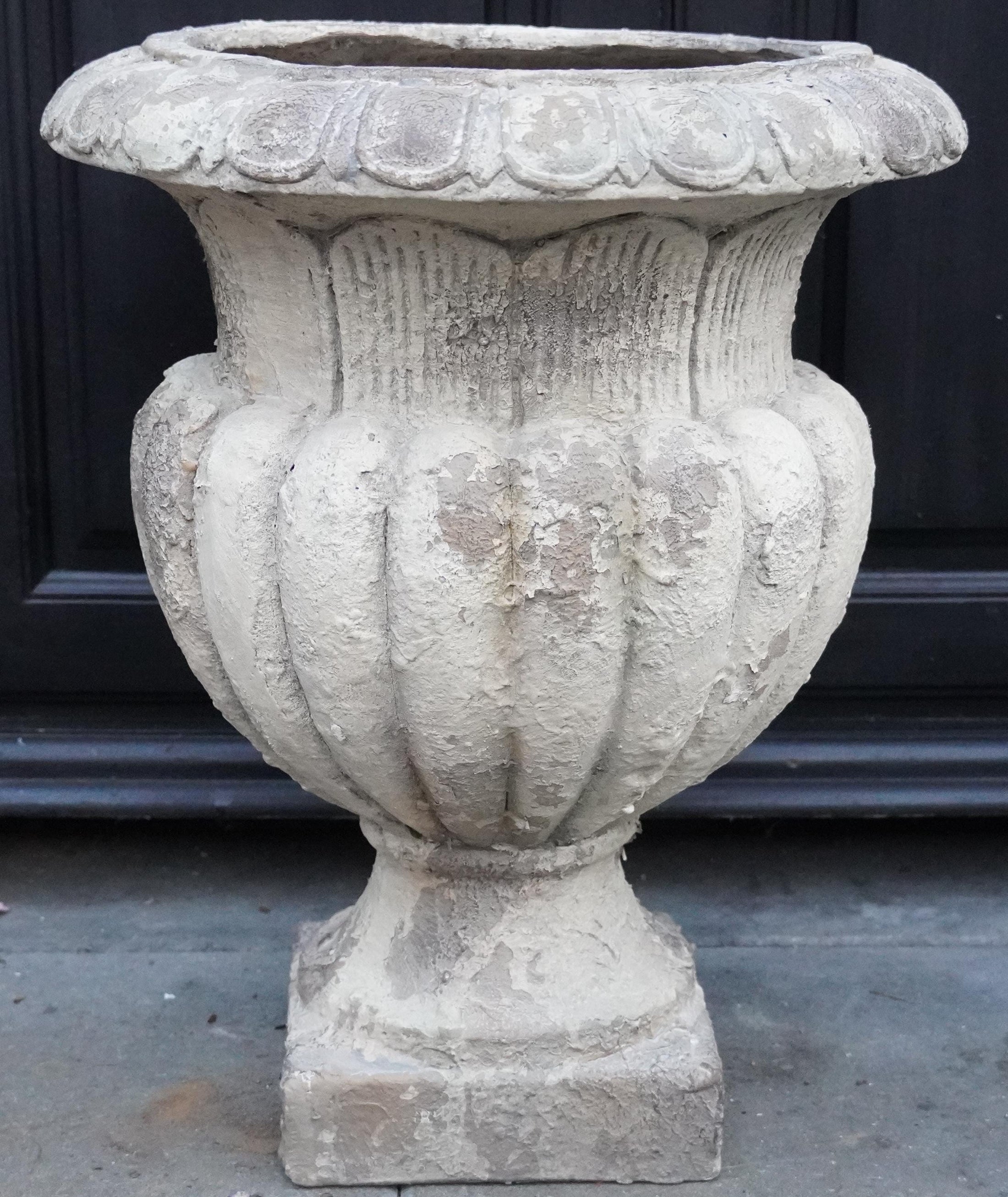 Amphore ca. 48cm – Beton Kunststoff Mix – Antik Optik – Pflanzgefäß Outdoor – Garten Deko – Amphorentopf