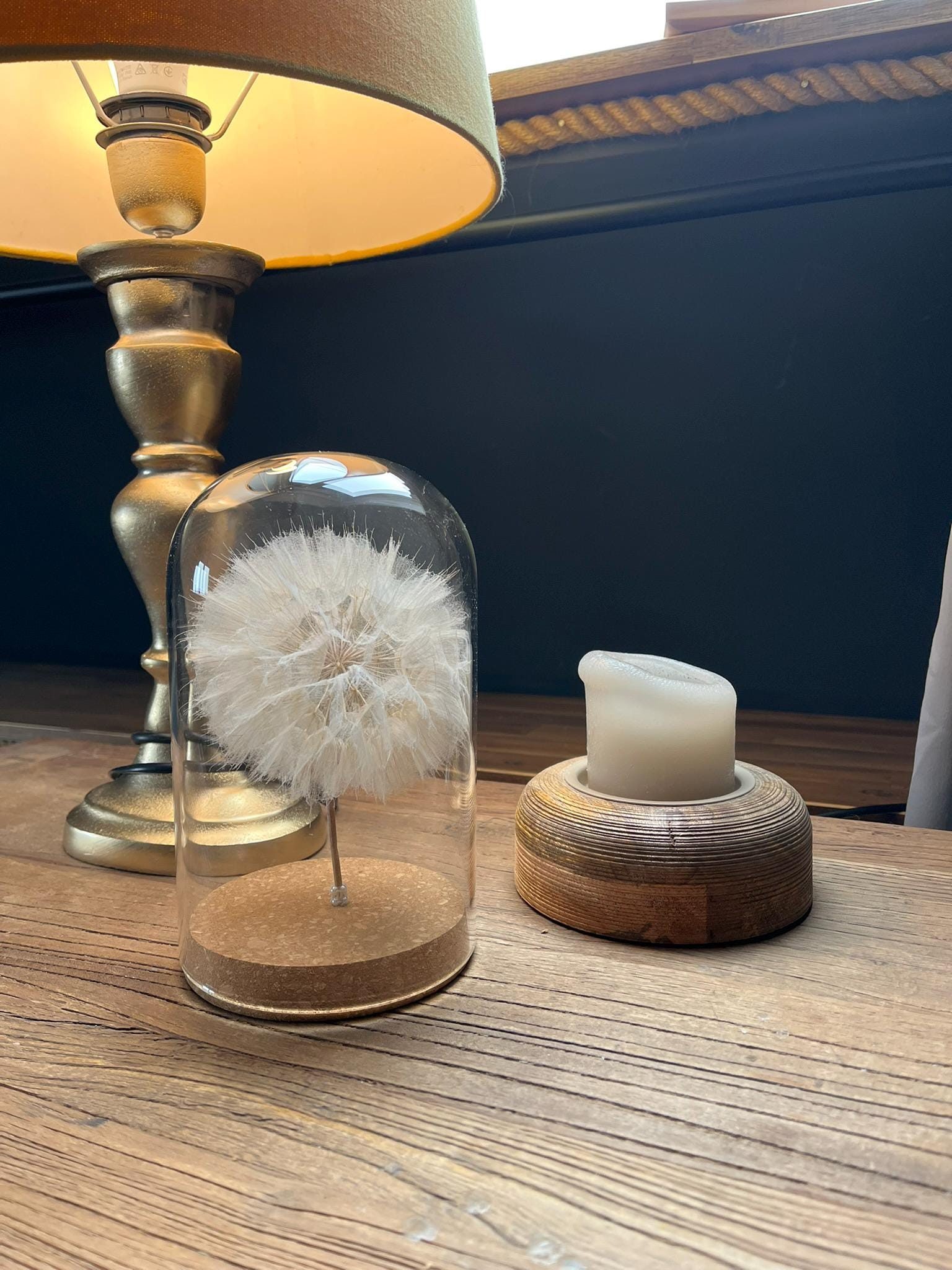 Echte Pusteblume im Glas | Glaskuppel Deko | Wunschblume Geschenk | Naturdeko im Glas | Geschenkbox