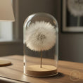 Bild in Galerie-Betrachter laden, Echte Pusteblume im Glas | Glaskuppel Deko | Wunschblume Geschenk | Naturdeko im Glas | Geschenkbox
