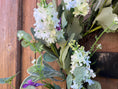 Bild in Galerie-Betrachter laden, Türkranz Eukalyptus Lavendel 50 cm | Kranz weiß grün lila | Frühlingskranz künstlich | Sommerkranz Türdeko | Wandkranz floral

