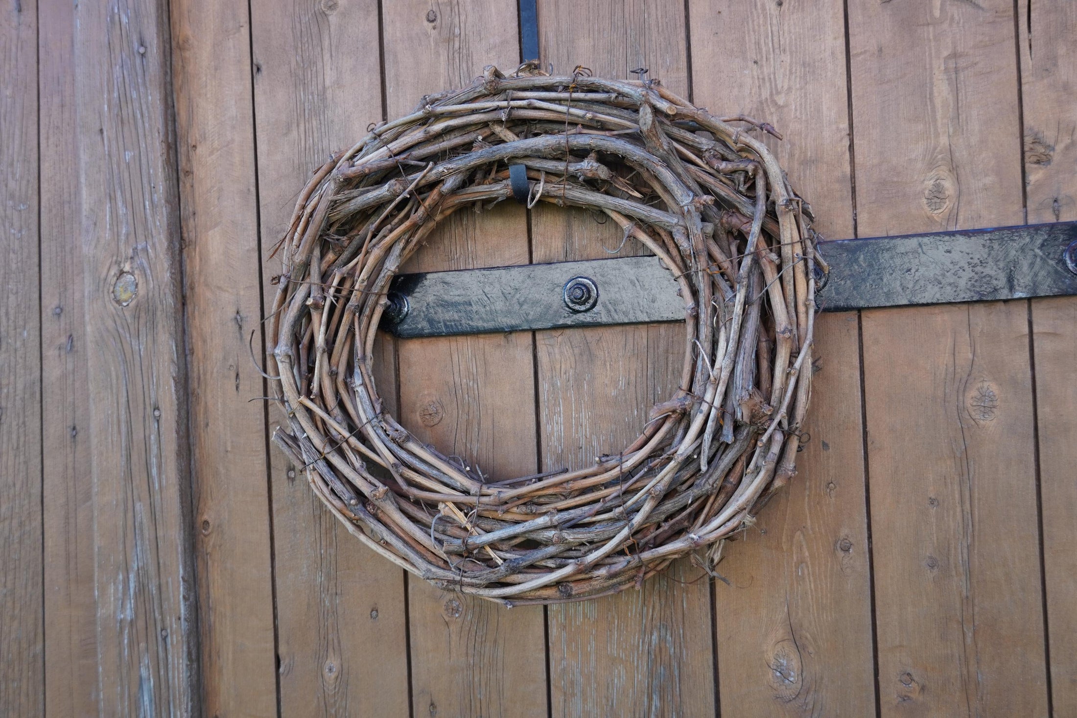 Naturkranz aus Reben 50 cm Wanddeko Landhausstil