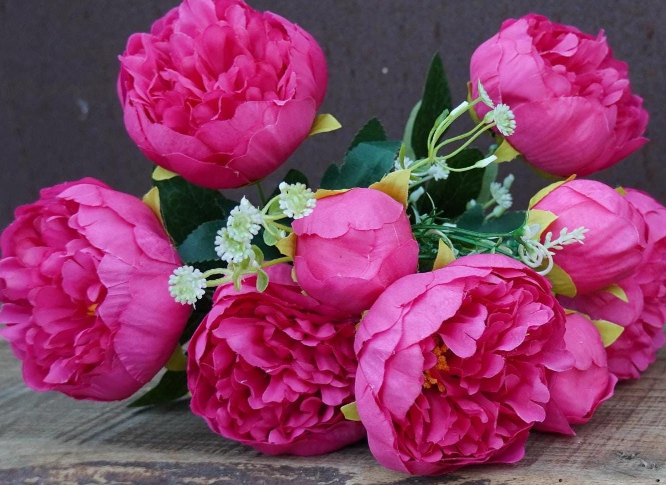 Brautstrauß Kunstblumen | Kunstblumenstrauß Pink – Bild 3