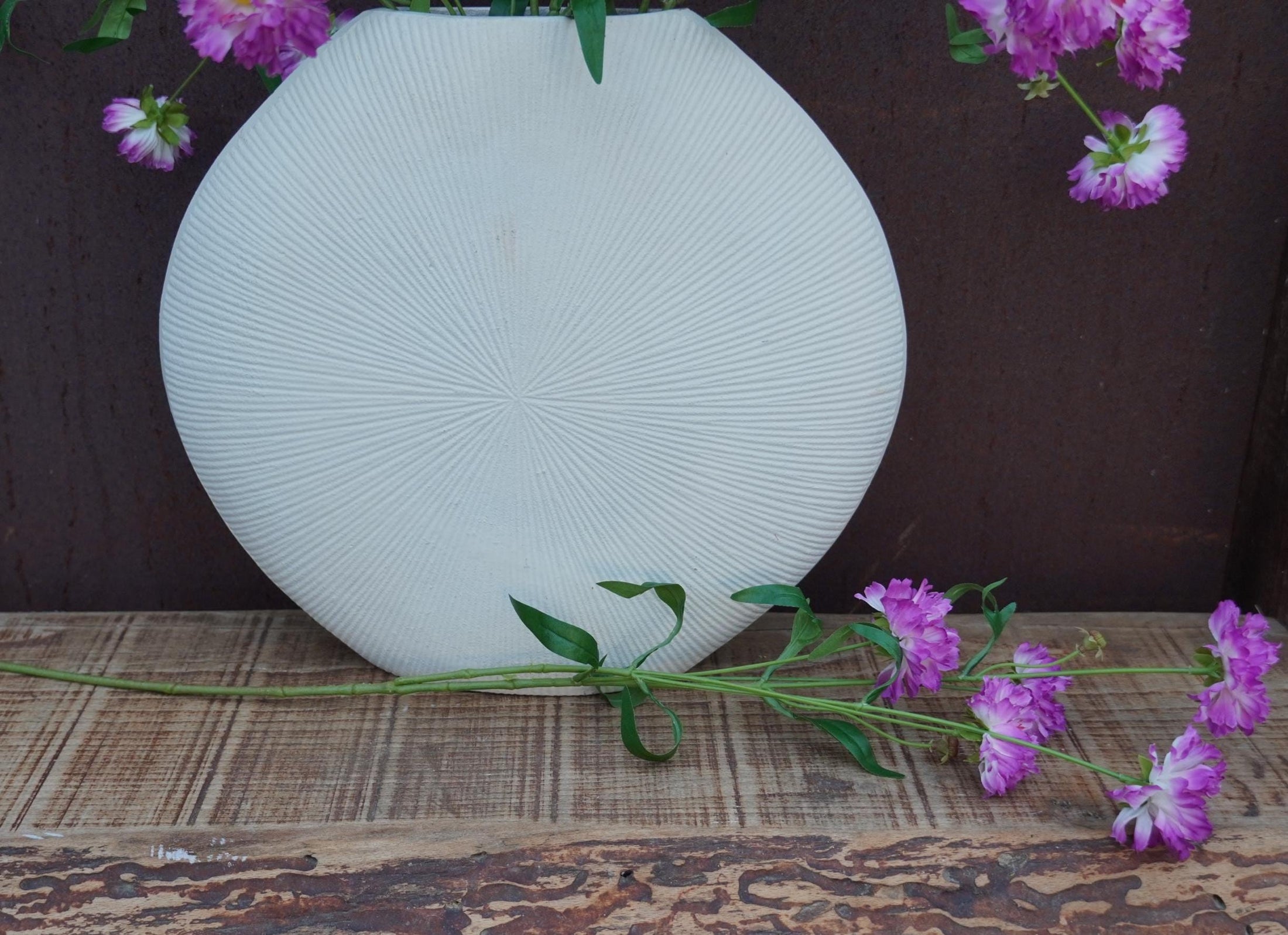 Kunstblumen Kranz | Künstlicher Nelkenzweig Lila – Bild 3