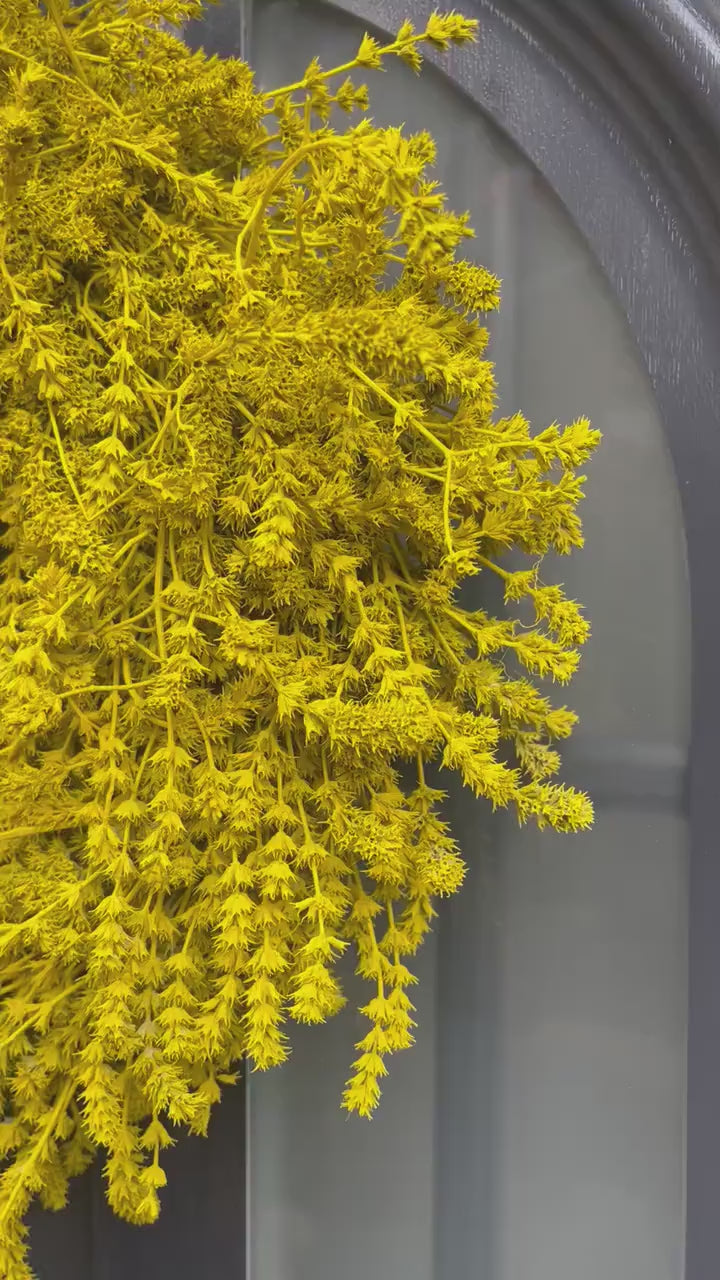 Lavendel Kranz in gelb, für Tür und Wand ca. 35 cm Durchmesser