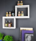 Bild in Galerie-Betrachter laden, Regal für die Wand aus Holz Shabby Weiß ca. H/B/T 49/60/10 cm - NordsHunger
